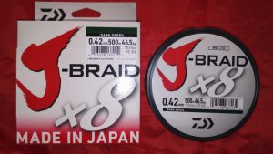 tresse daiwa j braid multicolore 300 metres 0.18