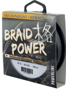 tresse braid power 400 metres grise 0,25