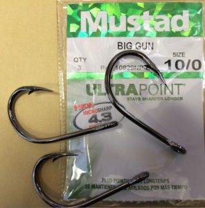 mustad big gun 10/0 3 pieces